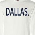 thumbnail image 4 of Inktastic Dallas in Blue Text Long Sleeve T-Shirt, 4 of 5