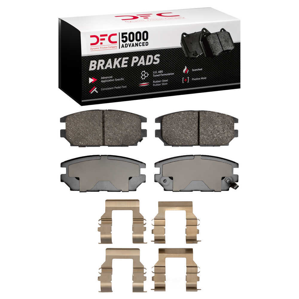 Dynamic Friction Company 1551-0532-02 DFC 5000 Advanced Brake Pads - Ceramic and Hardware Kit - OE