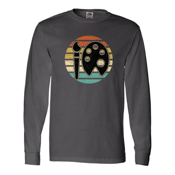 Inktastic Artist Retro Sunset Art Teacher Long Sleeve T-Shirt