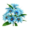 thumbnail image 2 of Iumwxz Artificial Bouquet Faux Silk Flowers 12-Head Realistic Arrangement Flexible Stalks for Home Decoration Weddings Parties Centerpieces Vase Display Gift Blue, 2 of 8