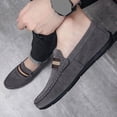 thumbnail image 4 of Gray Loafers For Mens Round Toe Comfortable Slip On Casual Shoes Breathable Lightweight With Arch Support For Spring Summer Day Wear Size 45, 4 of 9