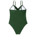 thumbnail image 2 of Traje De Baño De Una Pieza Con Tirantes Traje de baño de una pieza con tirantes para mujer, sin espalda, sexy, vacaciones en la playa (XL, verde militar), 2 of 8
