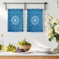 thumbnail image 3 of Blue Flowers Kitchen Towels Set of 2, Farmhouse Boho Middle Century Floral Art Absorbent Dish Towels for Kitchen, Microfiber Hand Towel, Quick Drying Tea Towel for Cleaning Decorative Dishcloths, 3 of 7