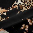 thumbnail image 5 of Manfei Cute Butterfly Bowtie Blackout Curtains,Pearl Cheetah Window Curtains Pack of 2 (38x45 Each),Black Brown, 5 of 6