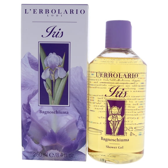 L'Erbolario Iris Shower Gel Body Wash, Scented Body Wash, 8.4 oz