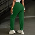 thumbnail image 6 of Nestiefly Plus SizeTall Women's Straight Leg Sweatpants Drawstring Elastic Waist Casual Joggers Pants with Pockets Open Bottom Dark Green L, 6 of 8