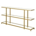 thumbnail image 2 of Evelyn&Zoe Greenwich 55" Wide Rectangular Console Table, Brass, 2 of 5