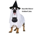 thumbnail image 3 of Roiihwy Halloween Dog Costumes, Ghost Cute Party Halloween Costumes Trick or Treat Party Cosplay White Ghost Costume for Dog Cat, 3 of 7