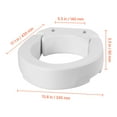 thumbnail image 2 of VEVOR Raised Toilet Seat, 300 lbs Load Capacity, 3.5-Inch Lift Height, Commode Elevated Toilet Seat Riser with Enlarged Opening for Seniors, Elderly, Handicap, Disabled, and Adults, Fits Round Bowl, 2 of 9