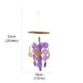 thumbnail image 2 of KAKOWELY 1Ud Campana De De Bambú Y Conchas Para Morada, 2 of 7