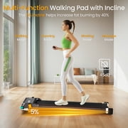 Akluer Dual-Function Treadmill with Incline, 2.5HP Motor, Running & Foot Massage, 330lbs Capacity, Adjustable Speed (0.6-4.0 MPH), LED Display