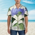 thumbnail image 2 of Kll Men'S Hawaiian Shirt Short Sleeve Button Down Beach Shirts-Vintage Flower, 2 of 7