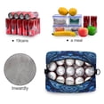 thumbnail image 4 of Lunch Bag Portable Crossbody Meal Bag Cooler Bag Insulated Lunch Bag Food Bag Handheld & Crossbody Design Dark Blue Beautiful, 4 of 6