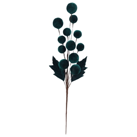 1 Pcs 21.65 Inch Christmas Tree Picks,Artificial Christmas Ornament,Spheres Ball Pick Velvet Xmas Tree Branch Hanging Decoration,for Christmas Wreath Wedding DIY Crafts Party Decor
