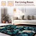 thumbnail image 2 of ODIKA 5' x 7' Machine Washable Non-Slip Area Rug, Floral Rose High Traffic Rug, Blue, 29795, 2 of 7