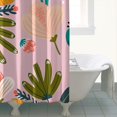 thumbnail image 4 of Waterproof Beautiful Colorful Floral Shower Curtain 72x72 Inch Boho Style Polyester Unique Shower Curtain for Bathroom Hotel Home Decor with 12 Plastic Hooks, 4 of 5