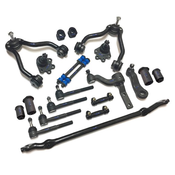 Kit de Direction et Suspension 21 Pcs Bras de Commande Inférieur Bague de Bras de Liaison Centre Embouts de Tige de Liaison Rotule Inférieure Tendeur et Bras de Pitman Barre de Oscillation Bras de Commande
