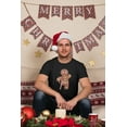 thumbnail image 3 of Old Glory Mens Ginger Bread Man With Candy Cane Crutch Short Sleeve T Shirt, 3 of 6