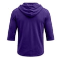 thumbnail image 5 of HAJWOH Men's Hoodies 3/4 Sleeve Workout Beach Shirts Vneck Breathable with Drawstring Sweatshirt, 5 of 5