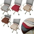 thumbnail image 5 of 2Pcs Waterproof Chair Cushion Square Restaurant Stool Cushion Chair Non-Slip Bottom Cushion Pad Fits Chair Protector 45*45Cm, 5 of 8
