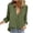 Green, variant on Women's Collared Button Down Shirt, Long Sleeve Elastic Puff Cuff Loose Casual Blouse