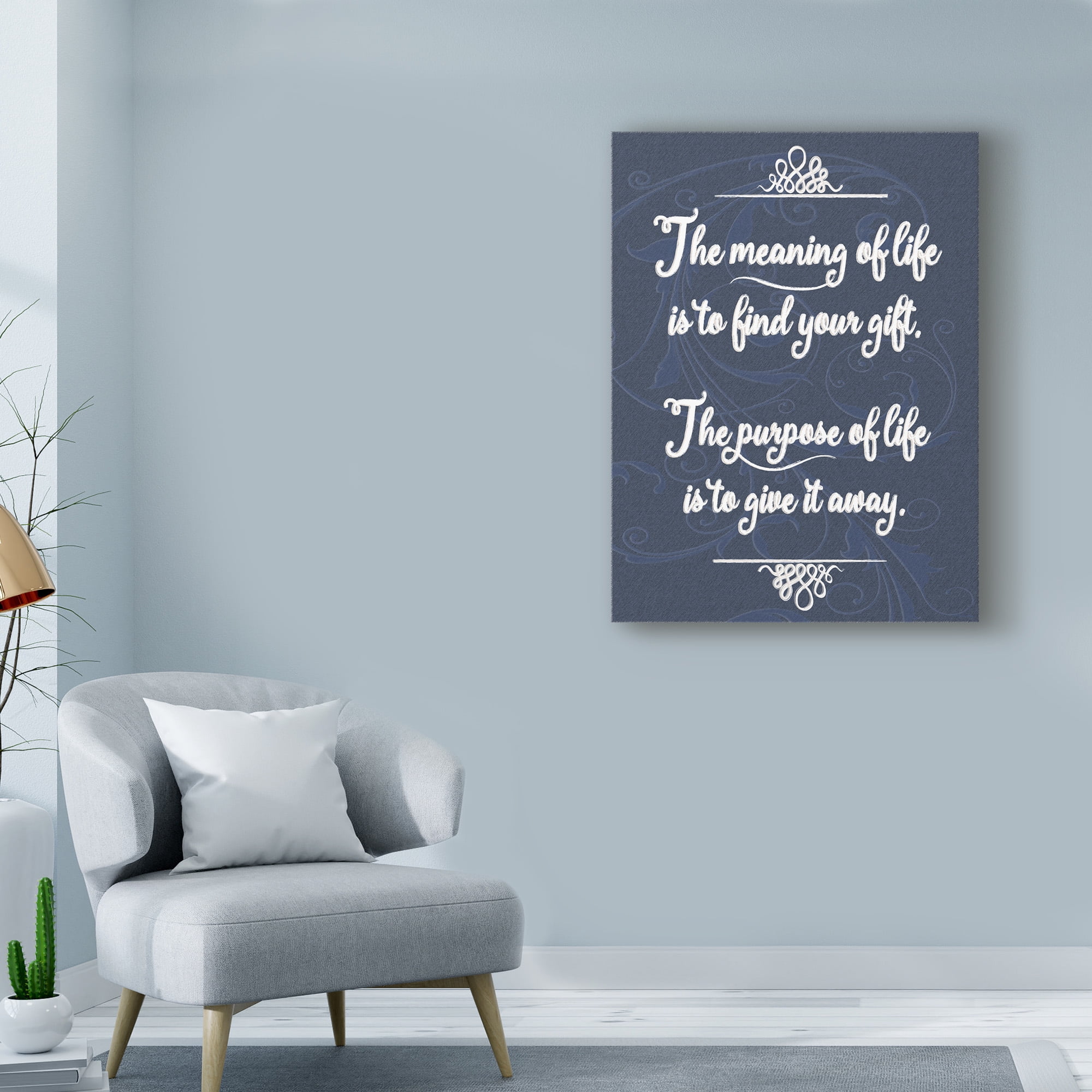 Meaning Of Life Distressed' Canvas Art by Leslie Wing