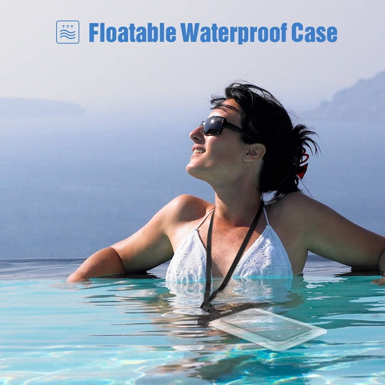 MoKo Large Waterproof Phone Pouch - 2 Pack Floating Water Protector Case Dry Bag