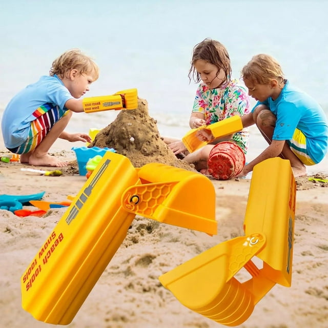 SPOORYYO Beach Sand Shovel Toy, Excavator Style Sand Digging Tool, Sturdy Outdoor Play Equipment for Imaginative Fun