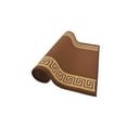 thumbnail image 6 of Custom Size Bordered Greek Key Meander Brown Roll Runner Rug Customize Choice of Your&nbsp;Length by feet&nbsp;Slip Skid Resistant Latex Back Cut to Size Rug Runner, 6 of 8