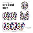 thumbnail image 2 of Blue and White Leopard Print Bathroom Rug Set 4 Piece,Includes Contour,Lid Cover,Bath Mat,Non-Slip Extra Soft Absorbent Washable, 2 of 3