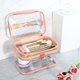 thumbnail image 4 of Bolsa de maquillaje de viaje de doble capa, maquillaje portátil para mujer, almacenamiento multifuncional, 4 of 5
