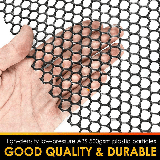 Geloo 4 Pcs 15.7 Inch X 10ft Plastic Chicken Fence Mesh,hexagonal Fencing Wire For Gardening, Poultry,chicken Wire Black