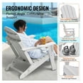 thumbnail image 4 of Adirondack Chairs Set of 2, Plastic Folding Outdoor Patio Furniture White, All-Weather Fire Pit Chairs, Durable HDPE, 400lbs Capacity, 4 of 7