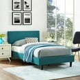 thumbnail image 2 of Modway Anya Twin Fabric Bed in Teal, 2 of 6