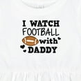 thumbnail image 4 of Inktastic I Watch Football with My Daddy Girls Baby Dress, 4 of 5