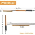 thumbnail image 4 of Pizza Oven Brush with Scraper and Ergonomic Silicone Handle, Keeps Your Oven Spotless, Portable Brass Bristles Pizza Stone Brush, Come with Installation Tool, Outdoor Pizza Oven Accessories, 4 of 9