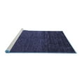 thumbnail image 2 of Ahgly Company Machine Washable Indoor Round Abstract Blue Modern Area Rugs, 6' Round, 2 of 4