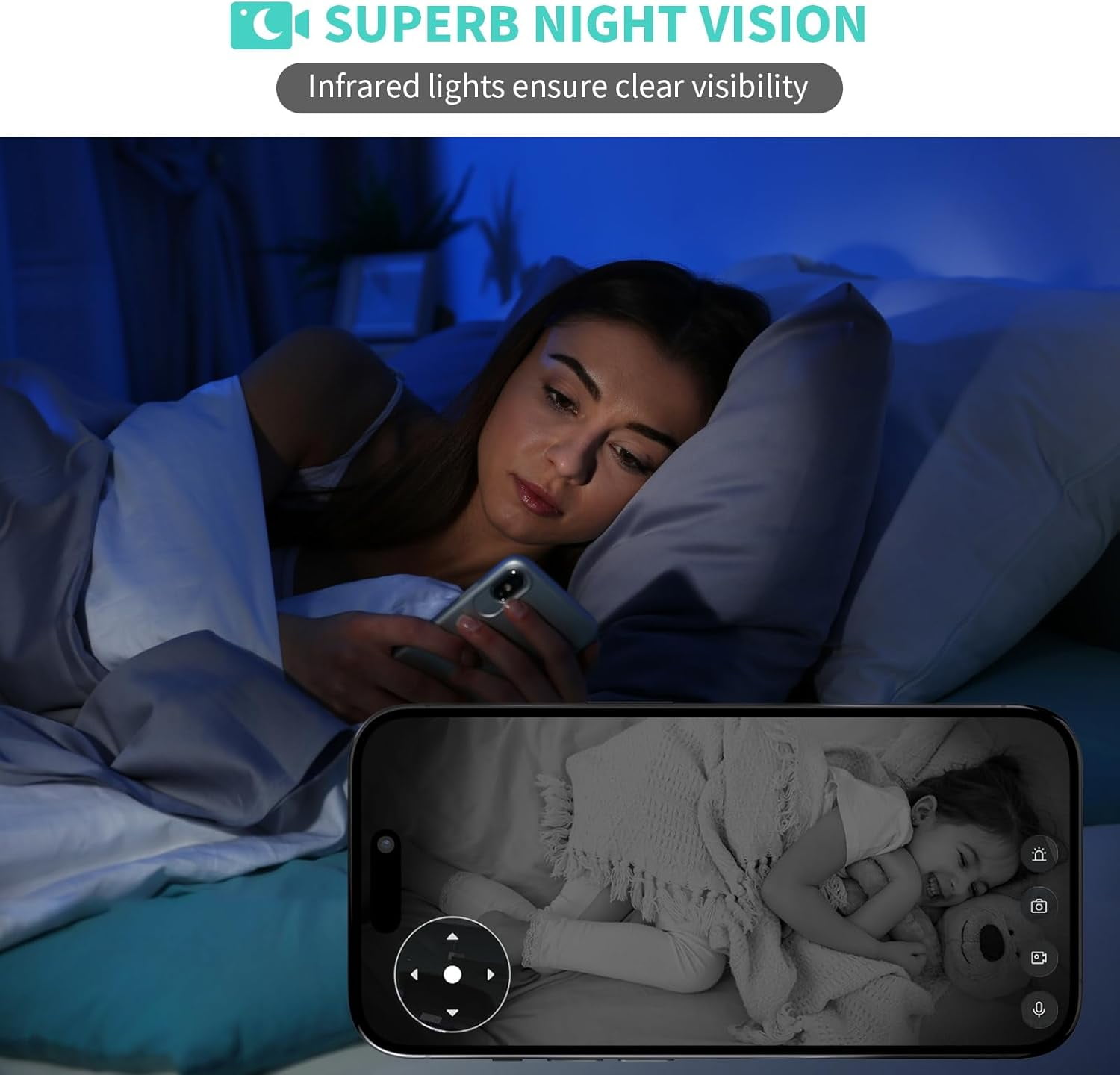Indoor Camera, 3K HD Indoor Security Camera, 360° Pan/Tilt Pet Camera, 2-Way Audio, Siren, Night Vion, Baby/Pet Monitor with Phone App 2.4G and 5G WiFi, Compatible Alexa and Asstant