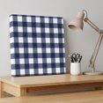 thumbnail image 4 of Ships Next Day Canvas Wall Art 16"x16", Navy Blue Check Wood Framed Canvas Print Painting, Farmhouse Buffalo Plaid Blue Ready to Hang Picture Wall Decor for Home Bedroom Kitchen Office, 4 of 9
