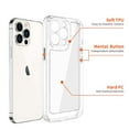 thumbnail image 3 of For Apple iPhone 13 Pro Max (6.7") Ultra-Thin Transparent Hybrid Soft Silicone TPU and Hard PC Shockproof Tone Frame Bumper Cover ,Xpm Phone Case [ Clear ], 3 of 5