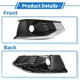 thumbnail image 5 of 1pc Car Front Right Fog Light Grill for Audi A4L 2020-2022 No.8WD807681L ABS Black Silver Tone, 5 of 7