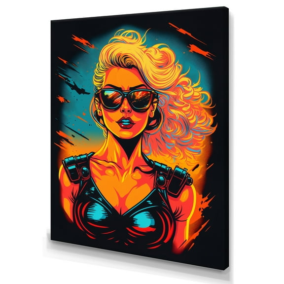 Designart Hollywood Bombsell V Canvas Wall Art