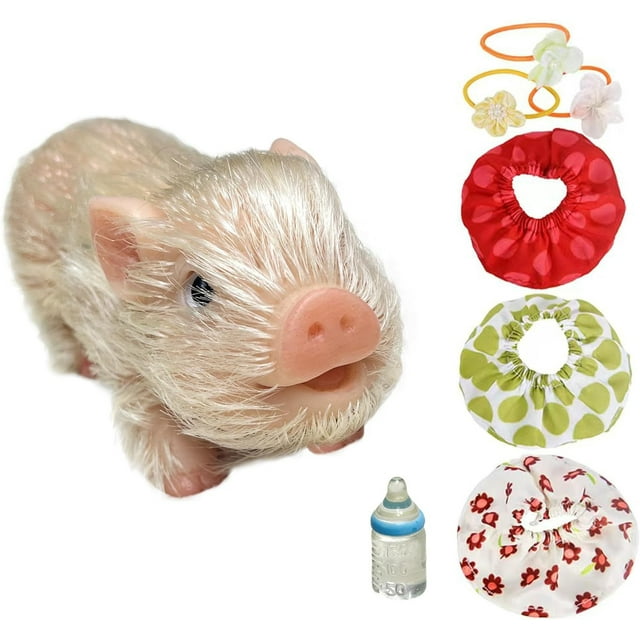 Xihbxyly Mini Cerdito, Juguete Realista para Recién Nacidos, Material Suave, Regalo de Navidad, Educación Preescolar, Adorable Compañero Cerdito.