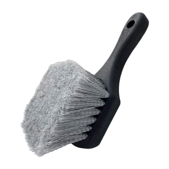 Wheel & Tire Scrub Brush 8.3 in | Ergonomic Anti-Slip Handle, Dense PP