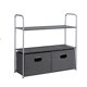 thumbnail image 1 of Amazon Basics Organizador de almacenamiento para armario con contenedores de tela, cajones y 3 estantes, gris, 32.7" x 12.2" x 31", 1 of 5