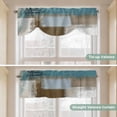 thumbnail image 5 of Teal Blue Tie Up Valance Curtains for Windows, Kitchen Curtains Window Treatments, Brown White Minimalist Retro Smear Ombre Art Short Window Shades Valances for Bedroom Bathroom Cafe 42"x12", 5 of 8