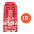 thumbnail image 5 of Cat6 Slim Network Patch Cable, 1 ft., Red, 10-Pack, 10G, 250 MHz, 100% Copper, 30 AWG, Snag-free, Gold-plated Contacts, 5 of 6
