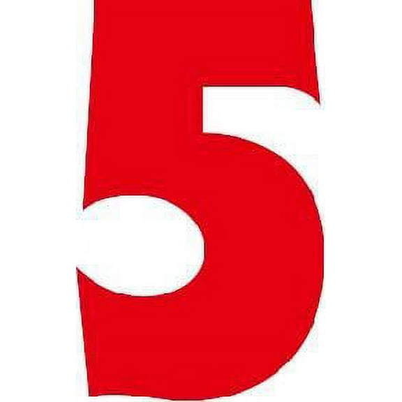 Classic Colorful Rating Number 5 Stock Illustration Cartoon Character Wall Art Sticker Vinyl Decals Girls Boys Children Kids Room House Wall Decor Removable Sticker Peel and Stick (40x20 inch)