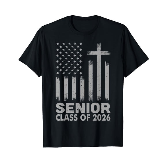 Senior Class of 2026 USA Flag Christian Graduation 2026 T-Shirt