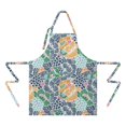 thumbnail image 2 of Pioneer Flower Floral Print Pattern Apron-Garden Aprons for Women with Pockets-Cotton Linen Waterproof Kitchen Cooking Gardening Aprons Adjustable for Kitchen,Cooking,BBQ and Salon 33x27 Inch, 2 of 7